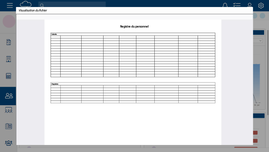 Génération d'un registre de personnel avec Infomeo