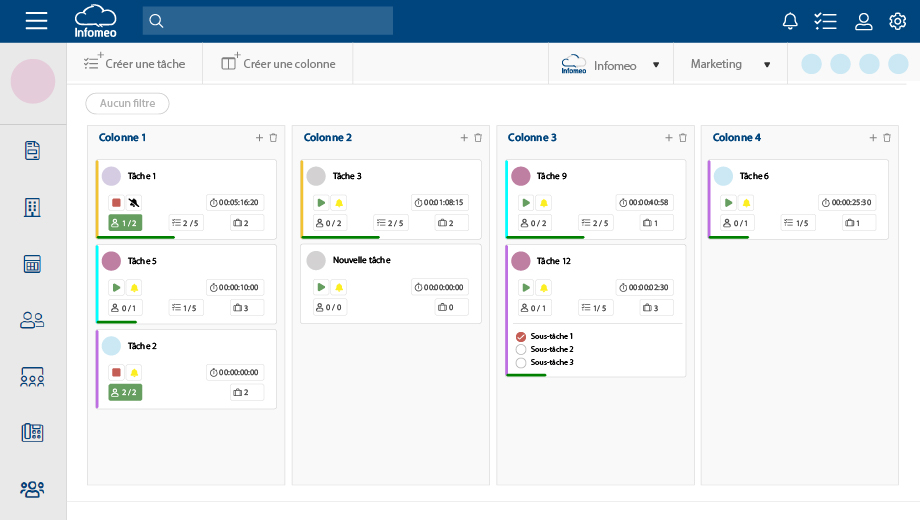 Image du gestionnaire de tâches de Infomeo