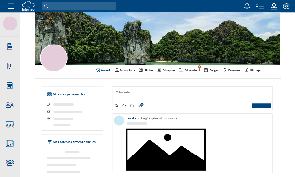 Image du module espace personnel de Infomeo