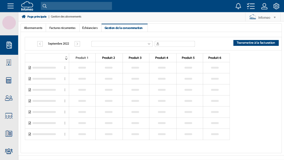 Gestion des consommations du module Facturation de Infomeo
