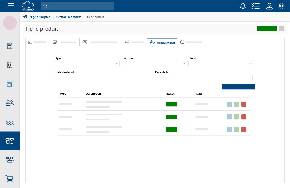 Gérez les mouvements d'un produit avec le gestionnaire de stock